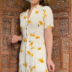 URBAN OUTFITTERS vintage-style floral midi dress